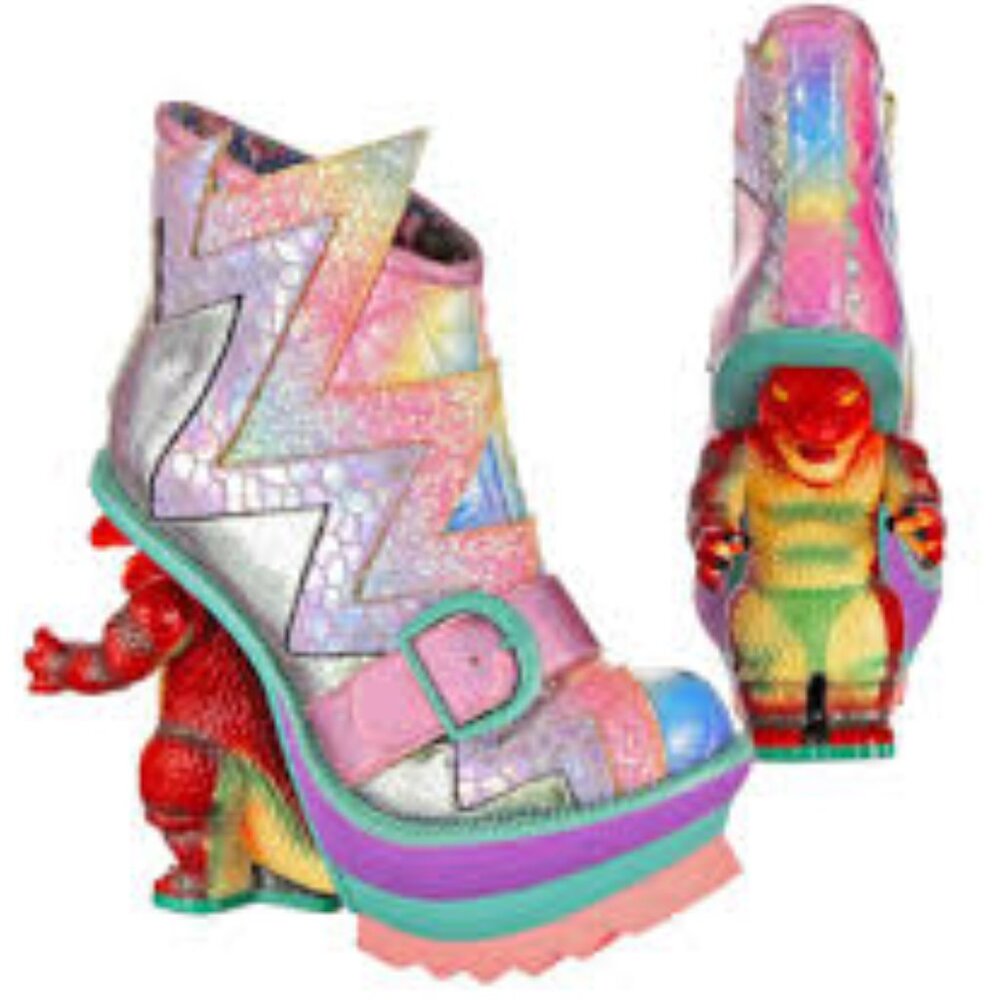 Rare "Roary" platform bootie from Irregular Choice